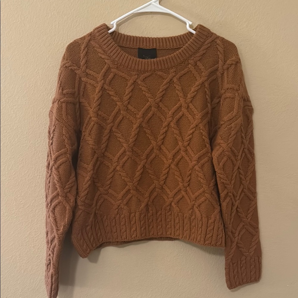 Lumiere Cable Knit Sweater in Rust
